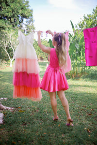 Vestido puff pink