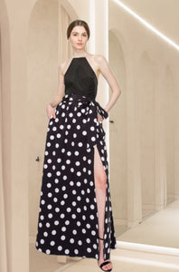 Vestido maxi dots