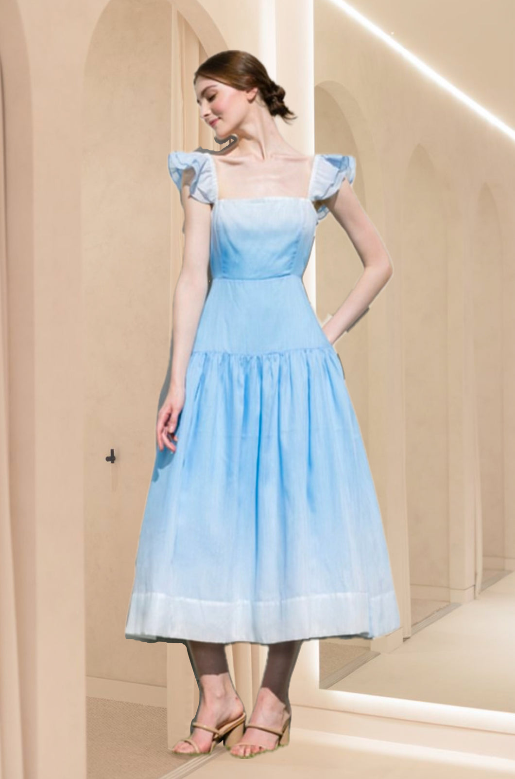 Vestido baby blue degradado