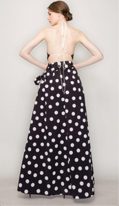 Vestido maxi dots