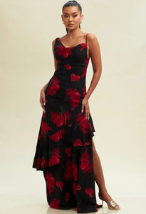 Vestido red bloom