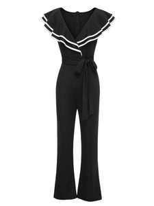 Jumpsuit black wave