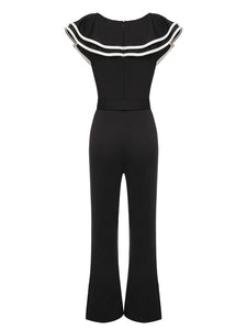 Jumpsuit black wave