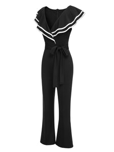 Jumpsuit black wave