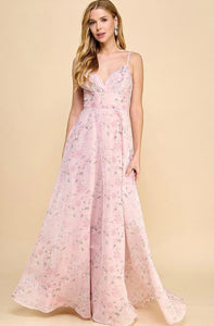 Vestido floral glow pink