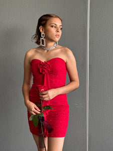 Vestido red rose