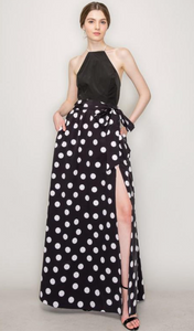 Vestido maxi dots