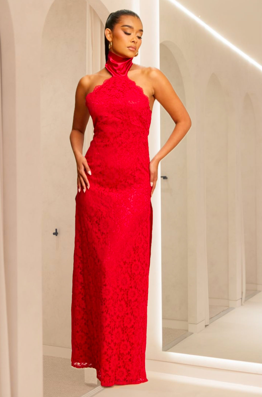 Vestido red lace