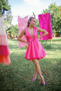 Vestido puff pink