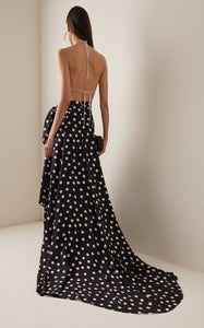 Vestido maxi dots