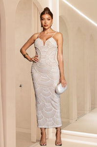 Vestido white shell