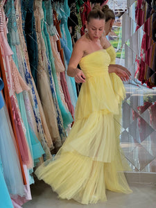 Vestido yellow tull