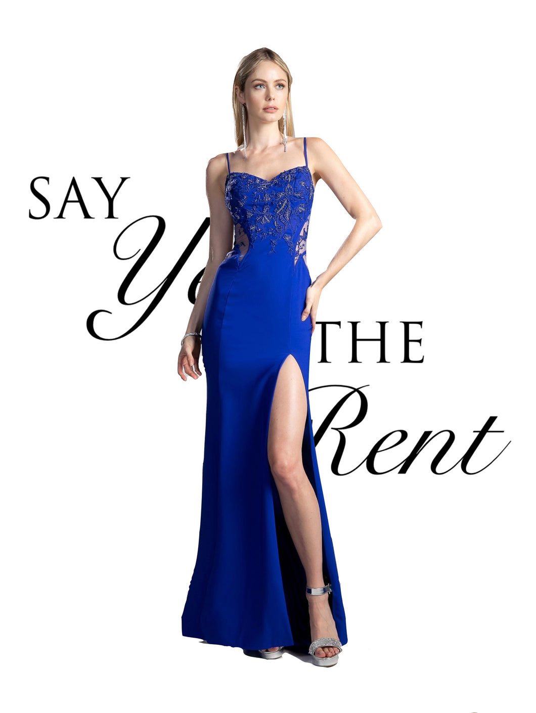 RENTA Vestido azul rey