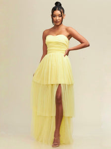 Vestido yellow tull