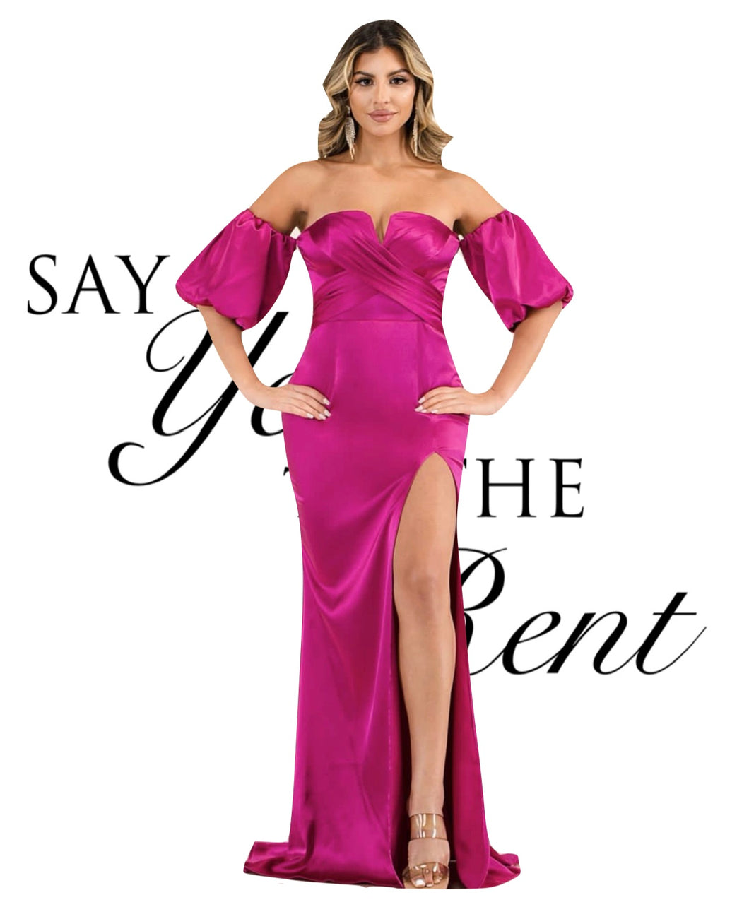 RENTA Vestido Magenta